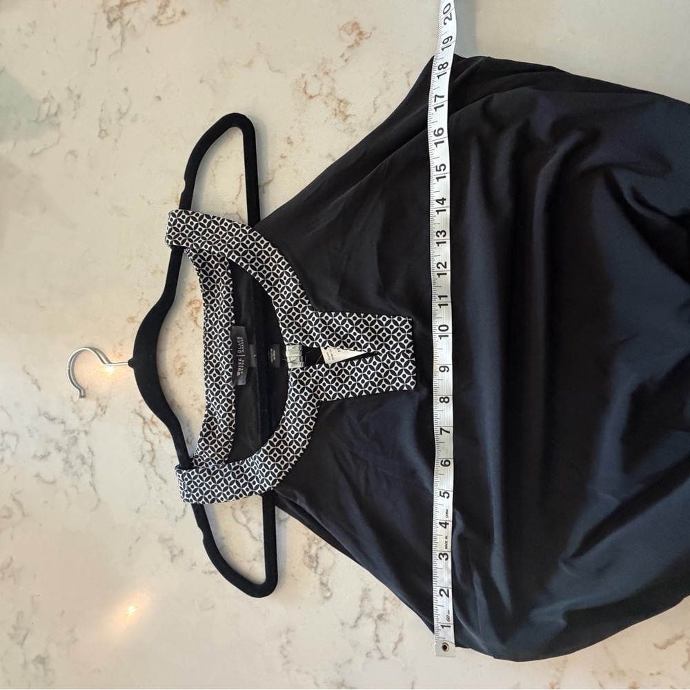 White House Black Market Black Dress with White Trim - Picture 6 of 6